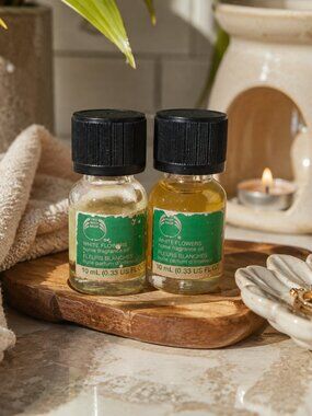 Body Shop Vintage White Flowers Fragrance Oil Set Rare HTF Home Scent